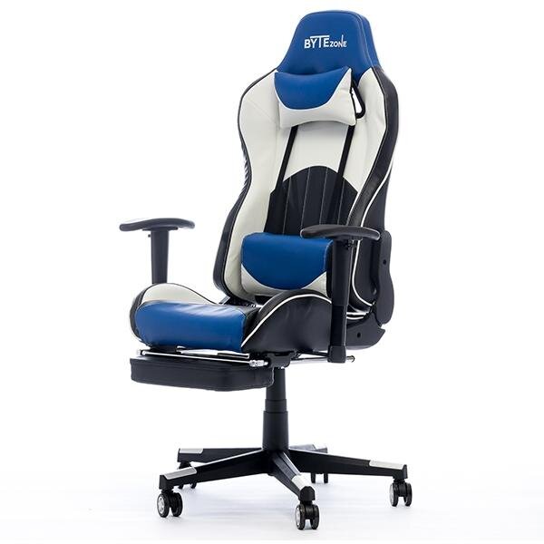 Masažuojanti Žaidimų kėdė ByteZone Dolce Gaming Chair, Juoda-mėlyna kaina ir informacija | Biuro kėdės | pigu.lt