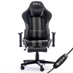 Массажное игровое кресло ByteZone Python с bluetooth динамиками Gaming Chair, черно-серое цена и информация | Офисные кресла | pigu.lt