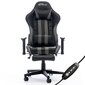 Masažuojanti Žaidimų kėdė ByteZone Python su bluetooth garsiakalbiais Gaming Chair, Juoda-pilka цена и информация | Biuro kėdės | pigu.lt