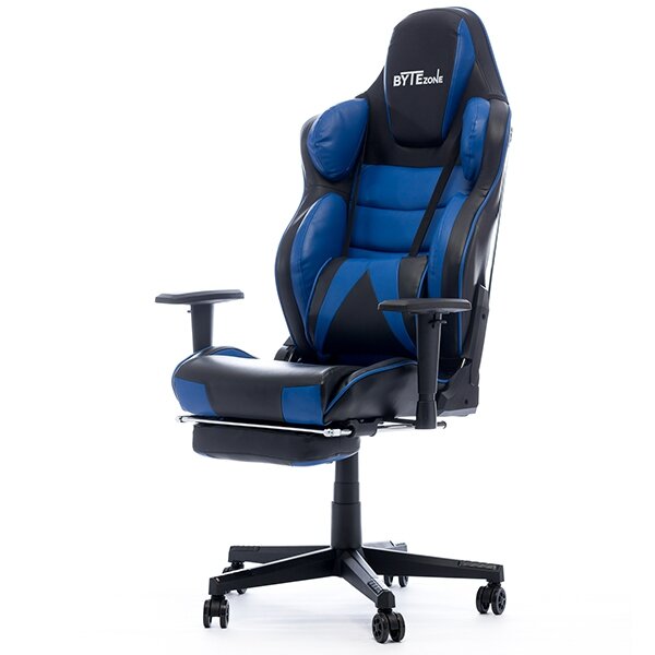 Masažuojanti Žaidimų kėdė ByteZone Hulk Gaming Chair, Juoda-mėlyna kaina ir informacija | Biuro kėdės | pigu.lt