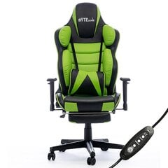 Masažuojanti Žaidimų kėdė ByteZone Hulk Gaming Chair, Juoda-žalia kaina ir informacija | Biuro kėdės | pigu.lt