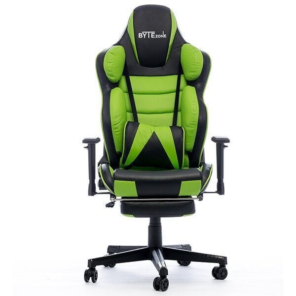 Masažuojanti Žaidimų kėdė ByteZone Hulk Gaming Chair, Juoda-žalia kaina ir informacija | Biuro kėdės | pigu.lt