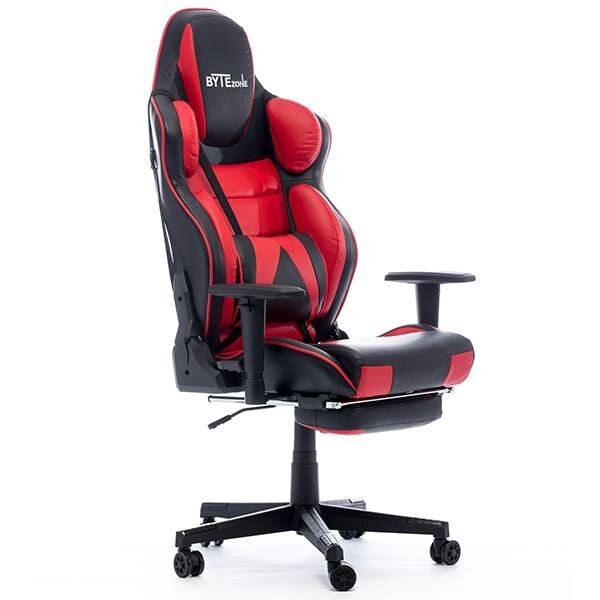 Masažuojanti žaidimų kėdė ByteZone Hulk Gaming Chair, Juoda-raudona kaina ir informacija | Biuro kėdės | pigu.lt