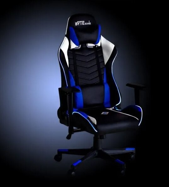 Žaidimų kėdė ByteZone Winner su RGB LED pašvietimu Gaming Chair, Mėlyna цена и информация | Biuro kėdės | pigu.lt