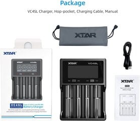 Зарядное устройство XTAR VC4SL Li-Ion NiMH 18650 21700 AA AAA USB-C цена и информация | XTAR Сантехника, ремонт, вентиляция | pigu.lt