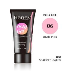 Reney Polygel Acrylgel Light Pink 06 30мл цена и информация | Лаки, укрепители для ногтей | pigu.lt