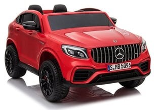 Детский двухместный электромобиль "Mercedes GLC 63S", лакированный красный цена и информация | Электромобили для детей | pigu.lt