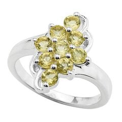Серебряное (925) кольцо с драгоценными камнями, код AH55003 цена и информация | Кольцо | pigu.lt