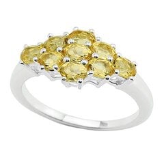 Серебряное (925) кольцо с драгоценными камнями, код AH54163 цена и информация | Кольца | pigu.lt