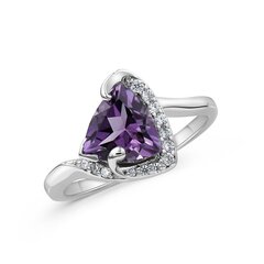 Серебряное (925) кольцо с драгоценными камнями, код AH549562RH-1 цена и информация | Кольца | pigu.lt