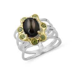 Серебряное (925) кольцо с драгоценными камнями, код F50255 цена и информация | Кольцо | pigu.lt