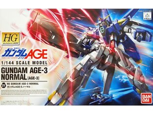 Сборная пластиковая модель Bandai - HGAge Gundam Age-3 Normal (AGE-3), 1/144, 57386 цена и информация | Конструкторы и кубики | pigu.lt