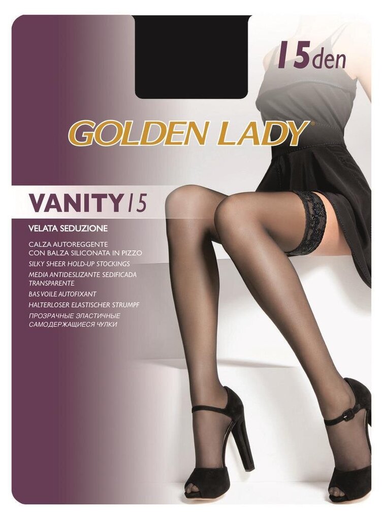 Koijnės moterims Golden Lady, juodos, 15 DEN kaina ir informacija | Moteriškos kojinės | pigu.lt