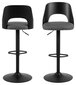 2-jų baro kėdžių komplektas Lucy, juodas/pilkas цена и информация | Virtuvės ir valgomojo kėdės | pigu.lt