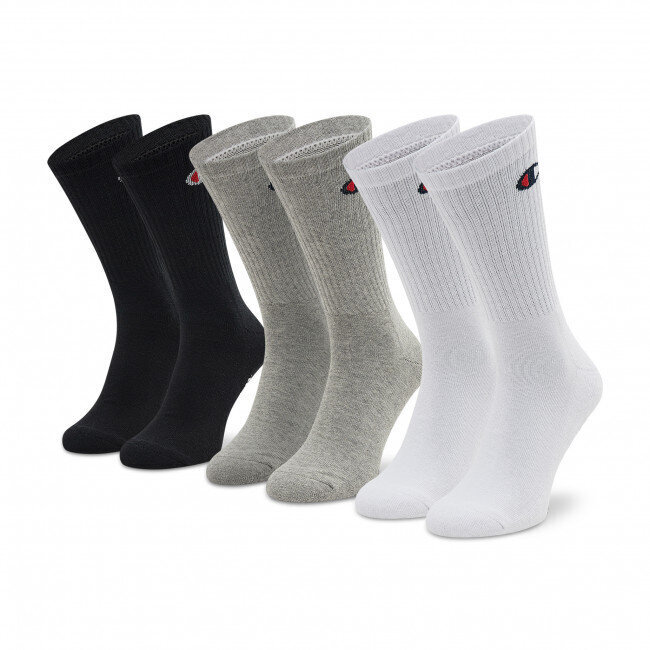 Champion kojinės 3 vnt, pilkos-baltos-juodos kaina ir informacija | Moteriškos kojinės | pigu.lt
