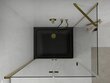 Dušo kabina Mexen Lima su padėklu ir sifonu, Gold+Black/Gold, 100x80,90 cm цена и информация | Dušo kabinos | pigu.lt