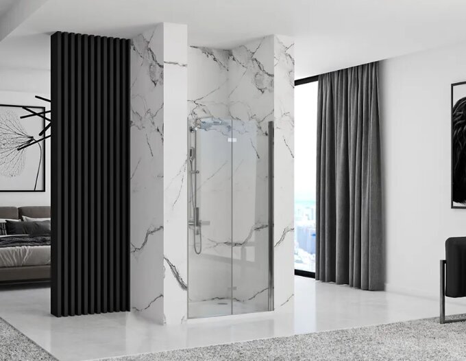 Chromuotos dušo durys Rea Molier kaina ir informacija | Dušo durys ir sienelės | pigu.lt