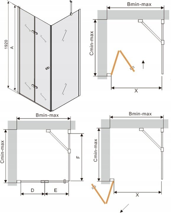 Dušo kabina Mexen Lima su padėklu ir sifonu, Graphite+White/Chrome, 80x70,80,90,100,110,120 cm kaina ir informacija | Dušo kabinos | pigu.lt