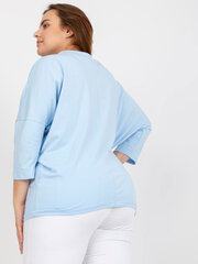 голубая женская блузка больших размеров с рукавом 3/4 цена и информация | Женские блузки, рубашки | pigu.lt