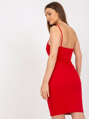 красное базовое мини-платье в рубчик на бретелях rue paris цена и информация | Платья | pigu.lt