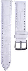 4wrist Leather Band White kaina ir informacija | Išmaniųjų laikrodžių ir apyrankių priedai | pigu.lt