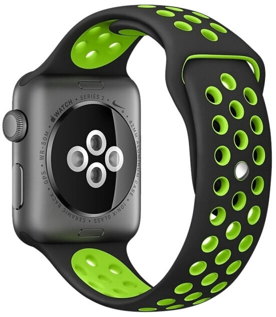 4wrist Watch Band Dot Black/Green kaina ir informacija | Išmaniųjų laikrodžių ir apyrankių priedai | pigu.lt