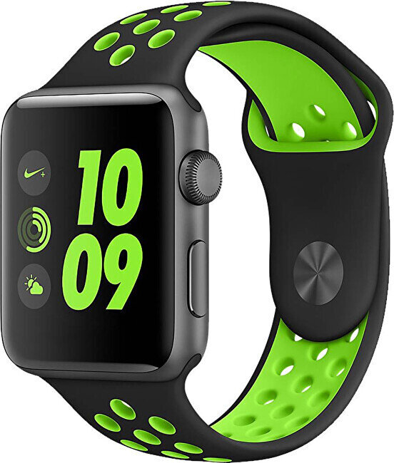 4wrist Watch Band Dot Black/Green kaina ir informacija | Išmaniųjų laikrodžių ir apyrankių priedai | pigu.lt