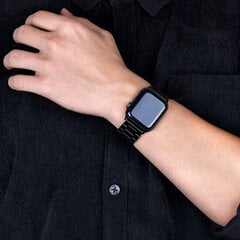Сменный ремешок 4wrist для Apple Watch - чёрный 42/44/45 мм цена и информация | Аксессуары для смарт-часов и браслетов | pigu.lt