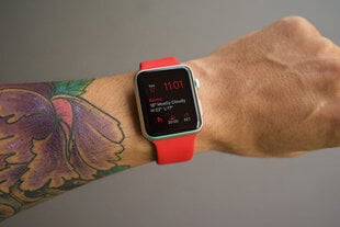 4wrist Silicone Red kaina ir informacija | Išmaniųjų laikrodžių ir apyrankių priedai | pigu.lt