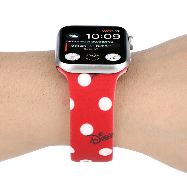 4wrist Watch Band Minnie Black/Red цена и информация | Išmaniųjų laikrodžių ir apyrankių priedai | pigu.lt