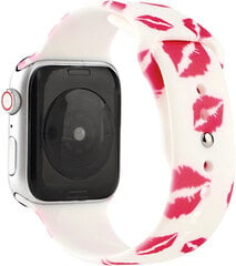 4wrist Watch Band Kiss White kaina ir informacija | Išmaniųjų laikrodžių ir apyrankių priedai | pigu.lt