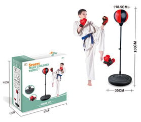 Боксерская груша со стойкой и перчатками, высота регулируемая до 115 см цена и информация | Игрушки для мальчиков | pigu.lt
