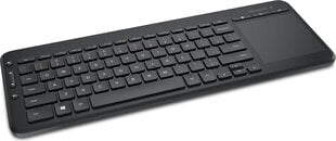 Беспроводная QWERTY клавиатура Microsoft N9Z-00022 All In One, черная цена и информация | Клавиатуры | pigu.lt
