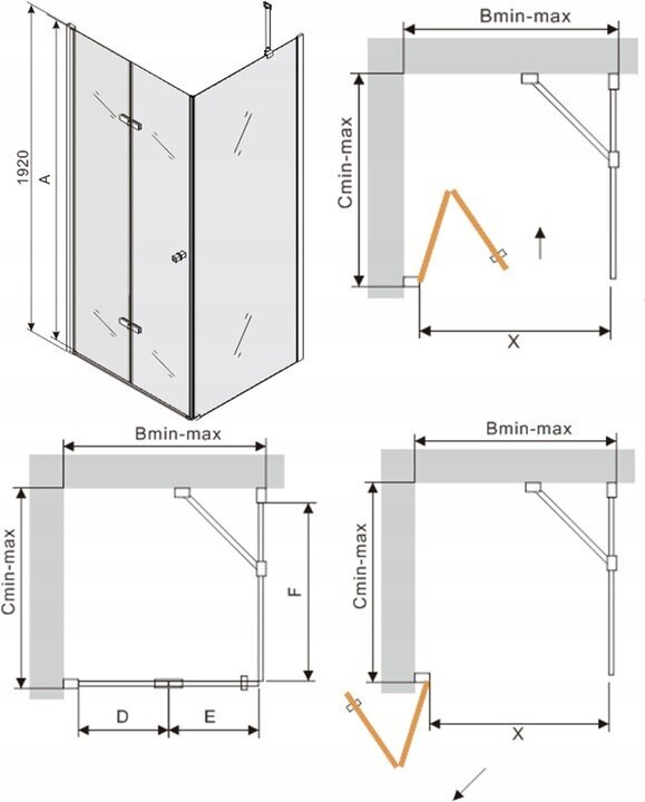 Dušo kabina Mexen Lima su padėklu ir sifonu, Black+White/Black, 70x70,80,90,100,110,120 cm kaina ir informacija | Dušo kabinos | pigu.lt