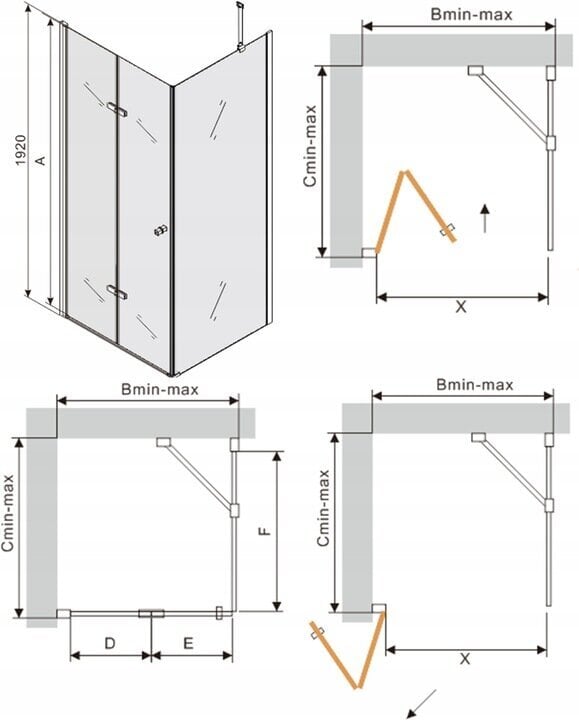 Dušo kabina Mexen Lima su padėklu ir sifonu, Black+White/Black, 90x70,80,90,100,110,120 cm kaina ir informacija | Dušo kabinos | pigu.lt