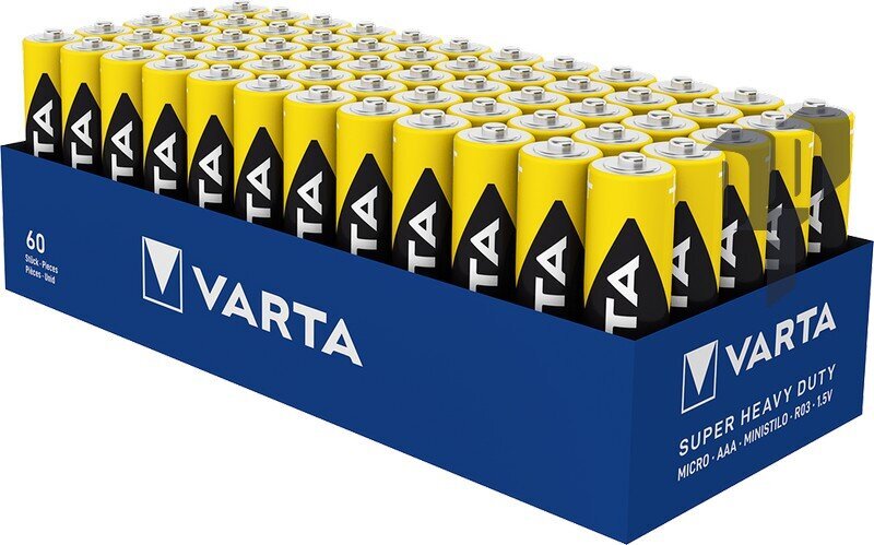 60 x Varta R03 AAA 1.5V UM-3 S2 цена и информация | Elementai | pigu.lt