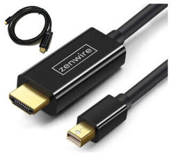 Zenwire, Mini DP/HDMI, 1.8 m kaina ir informacija | Kabeliai ir laidai | pigu.lt