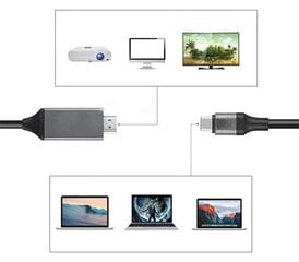 HT-2M, USB-C (Tipo C) - Cable/Adaptador HDMI, MHL, 4K