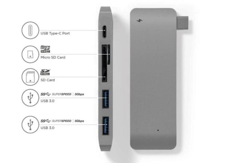 Zenwire 5-in-1 USB-C 3.1 цена и информация | Adapteriai, USB šakotuvai | pigu.lt