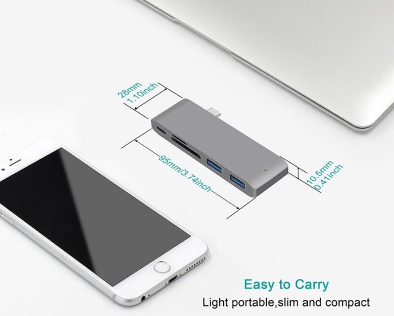 Zenwire 5-in-1 USB-C 3.1 цена и информация | Adapteriai, USB šakotuvai | pigu.lt