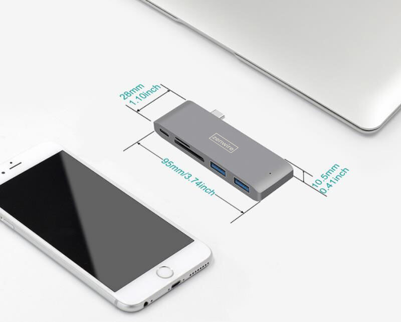 Zenwire 5-in-1 USB-C 3.1 цена и информация | Adapteriai, USB šakotuvai | pigu.lt