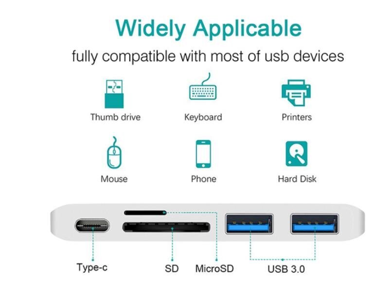 Zenwire 5-in-1 USB-C 3.1 цена и информация | Adapteriai, USB šakotuvai | pigu.lt