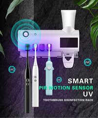 Держатель для зубных щеток и дозатором для зубной пасты, настенный цена и информация | Электрические зубные щетки | pigu.lt