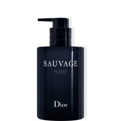 Парфюмированный гель для душа Dior Sauvage для мужчин 250 мл цена и информация | Мужская парфюмированная косметика | pigu.lt