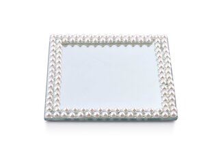 Margor Pearl dekoratyvinis padėklas 15x15xh1cm цена и информация | Детали интерьера | pigu.lt