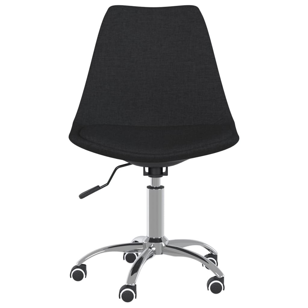 vidaXL Pasukama valgomojo kėdė, juodos spalvos, audinys (338348) kaina ir informacija | Virtuvės ir valgomojo kėdės | pigu.lt