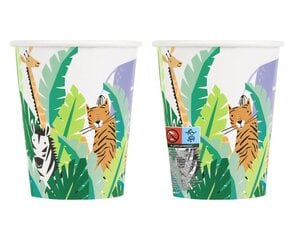 Vienkartiniai popieriniai puodeliai Safari 266 ml, 6 vnt. цена и информация | Праздничная одноразовая посуда | pigu.lt