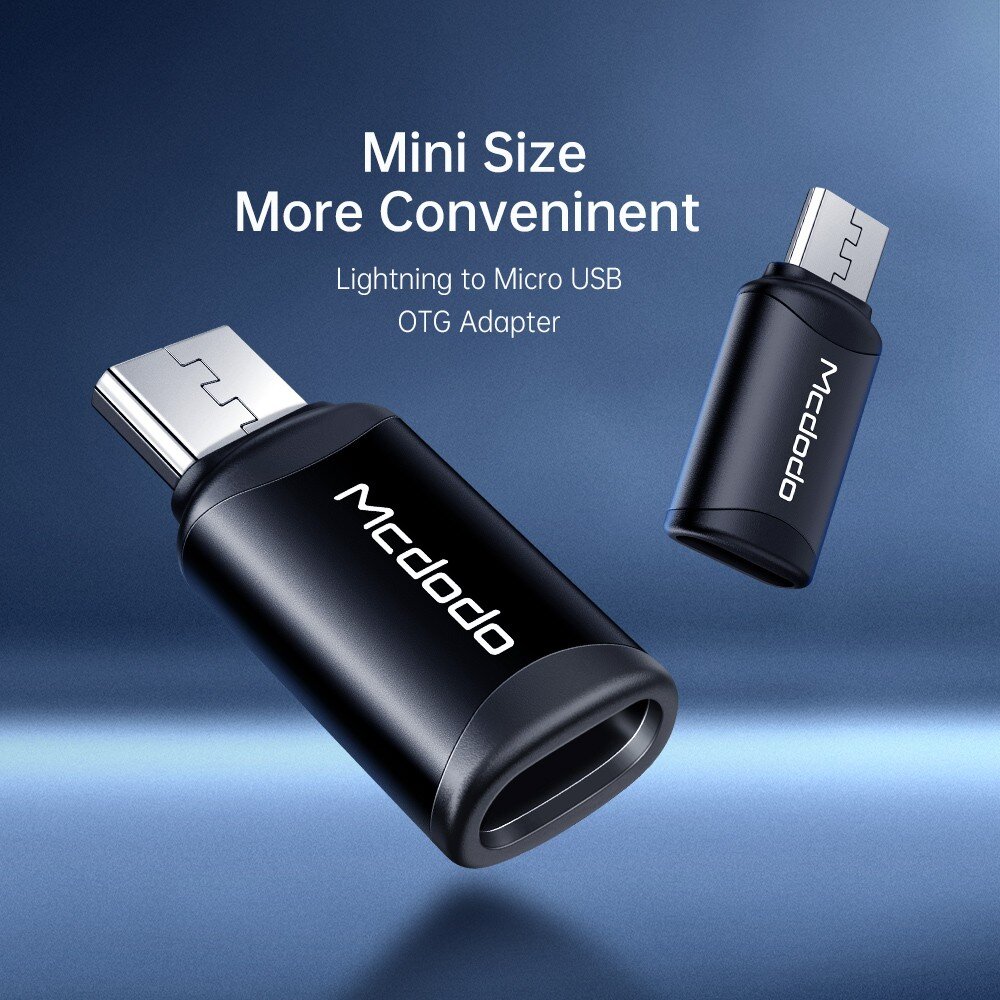 "Mcdodo" 8 kontaktų mikro adapteris juodas OT-7710 kaina ir informacija | Adapteriai, USB šakotuvai | pigu.lt