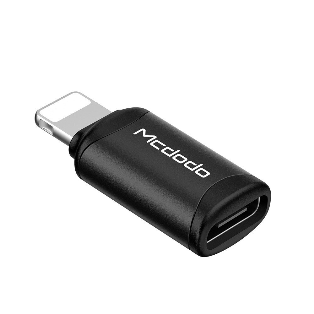 "Mcdodo" adapteris iš C tipo į 8 kontaktų juodos spalvos OT-7680 kaina ir informacija | Adapteriai, USB šakotuvai | pigu.lt