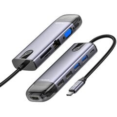 Mcdodo 10in1 USB-C RJ-45 VGA HDMI 4K Laptop HUB для Macbook M1 HU-7420 цена и информация | Адаптеры, USB-разветвители | pigu.lt